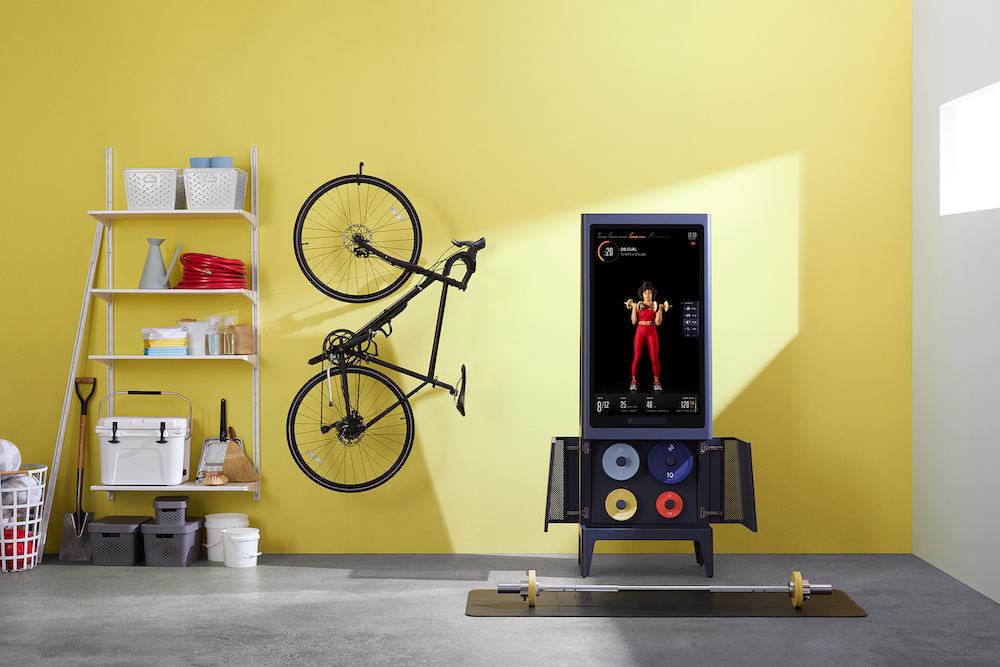 Tempo Studio, the company's at-home virtual gym includes an array of weights. 