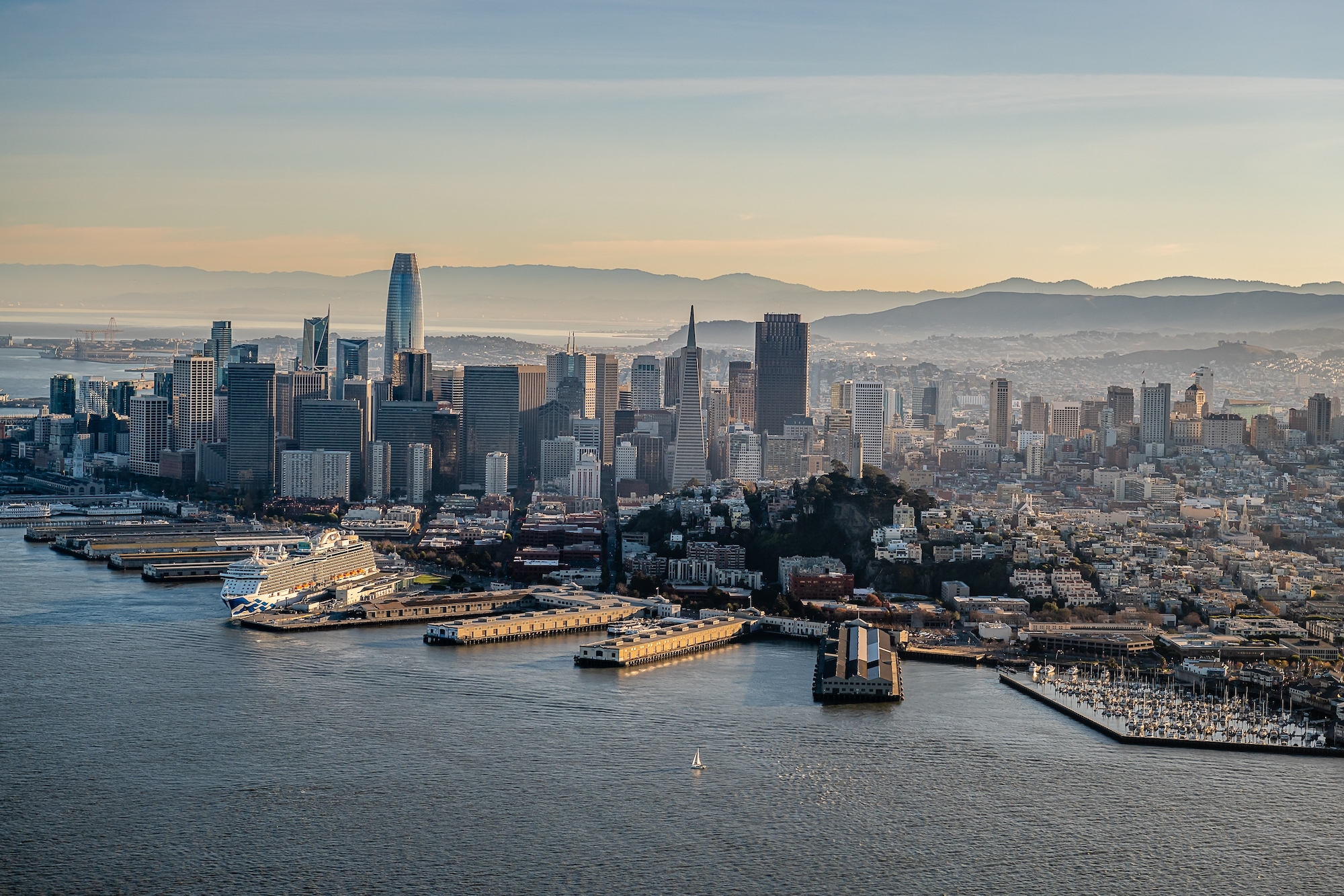 Aerial shot of San Francisco, California