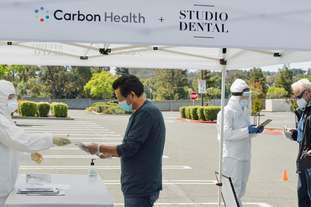 A Carbon Health testing site in action.