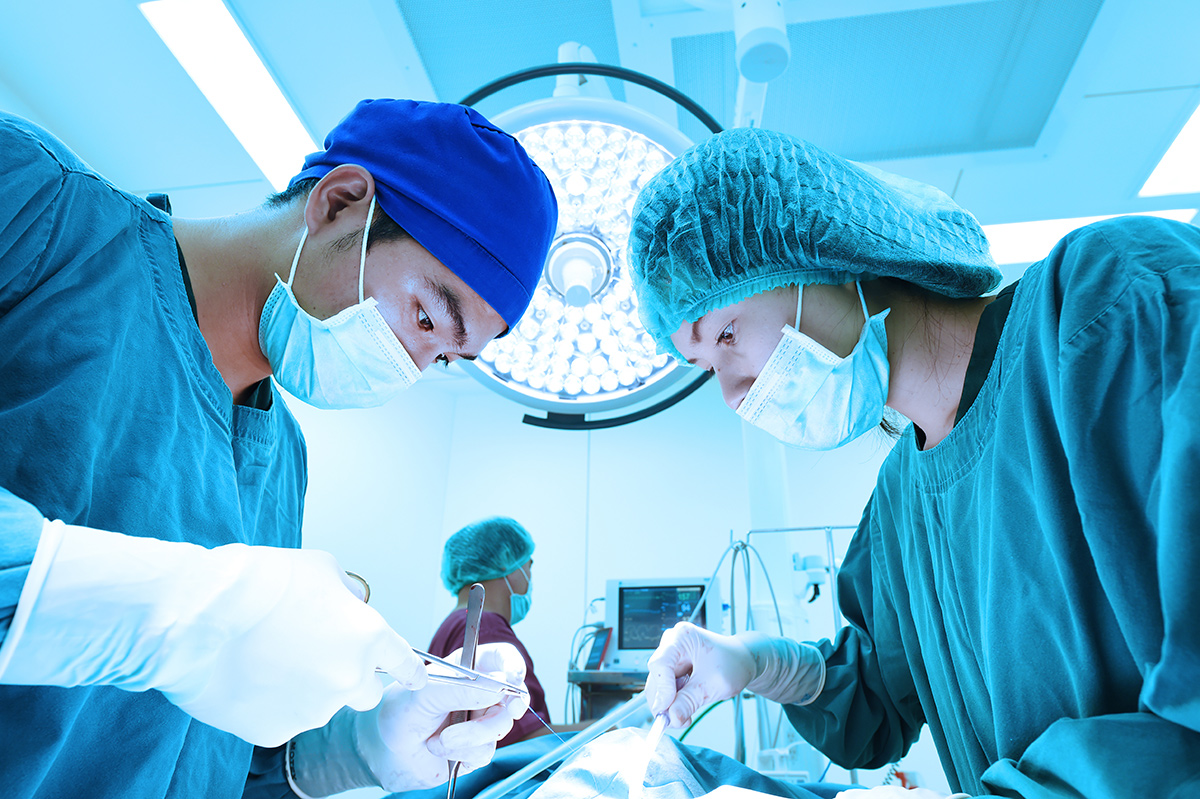 Surgeons in an operating room