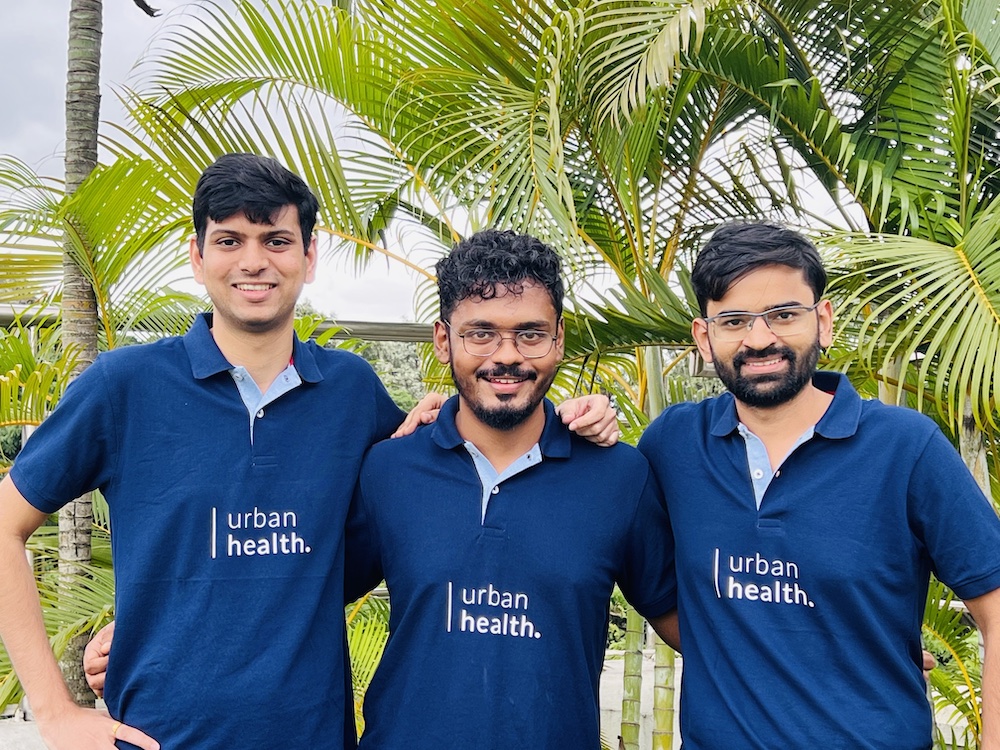 Urban Health co-founders Kshitij Jaggi,  Shivang and  Rishabh Sahu