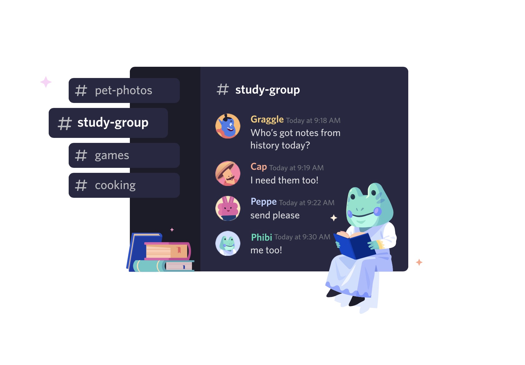 Discord's private chat server provides a virtual space for like-minded individuals to get together and chat.