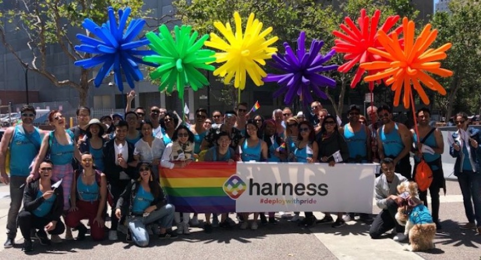 harness team at pride event