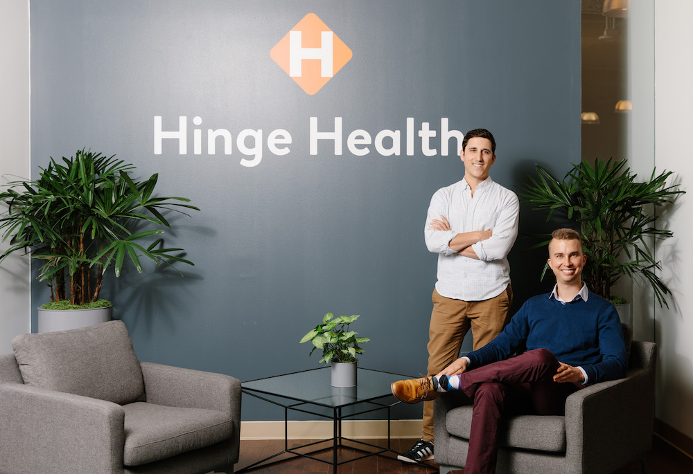 Hinge Health co-founders Daniel Perez and Gabriel Mecklenburg.