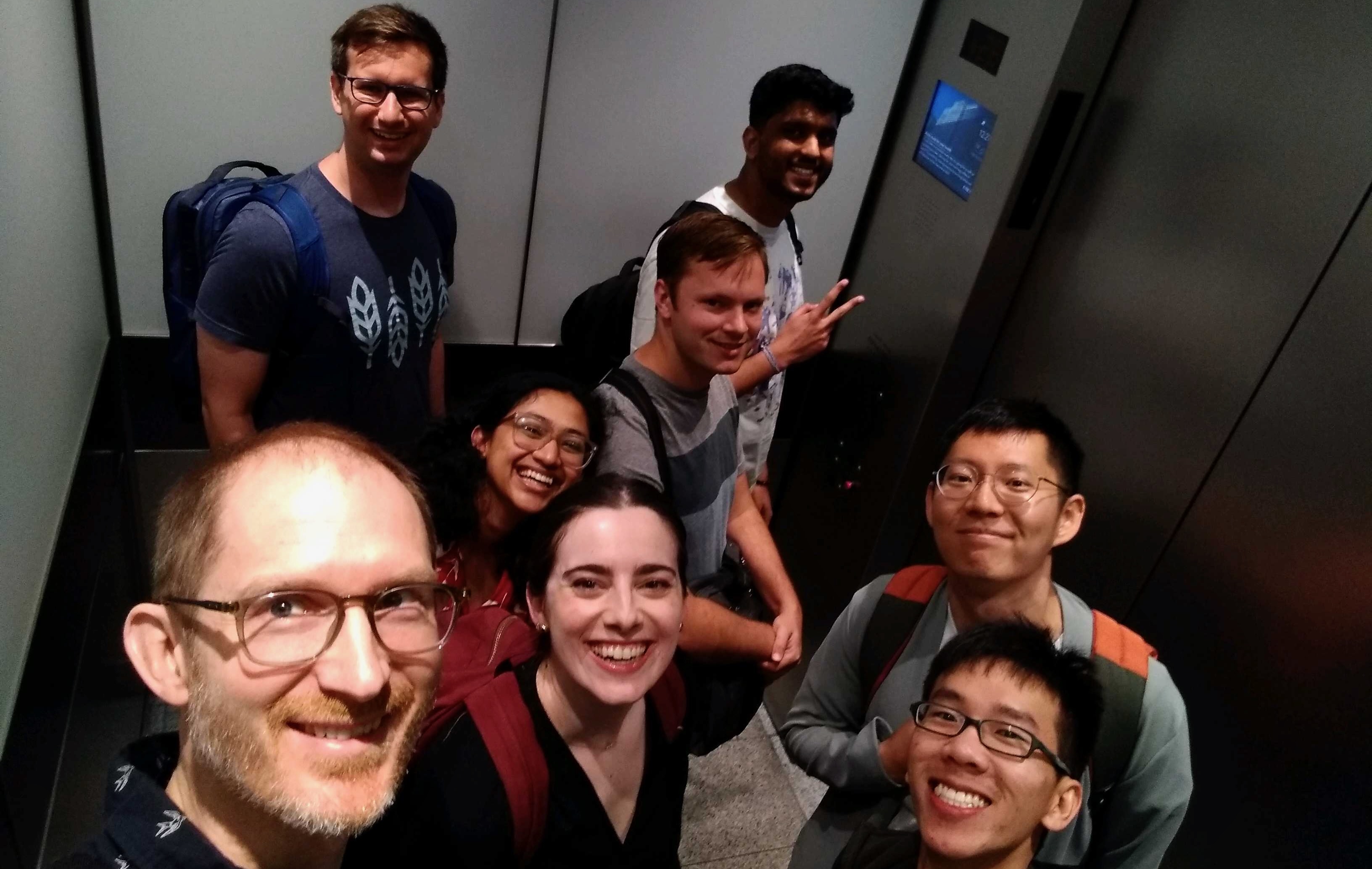 Group selfie of Aurora Solar’s Autoroof team.