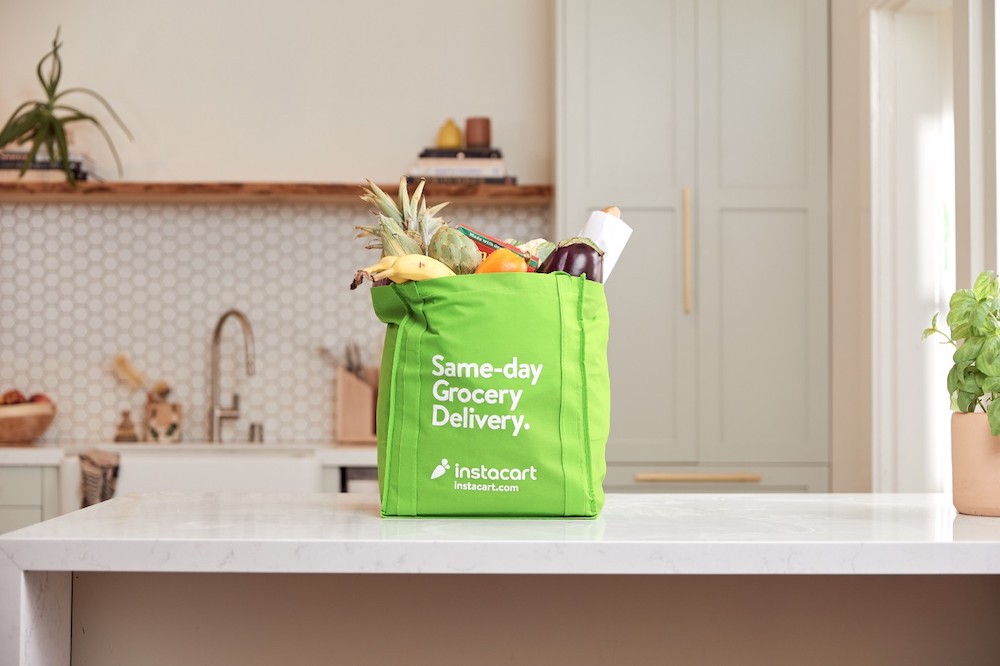 Instacart same-day grocery delivery service brings fresh produce directly to your door.