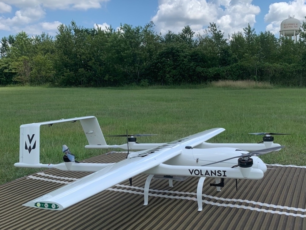 Volansi's unmanned aerial delivery system could potentially be used for vaccine distribution.