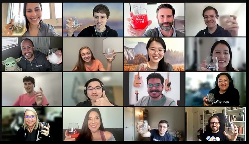 Quora team celebrating their Quoraversary
