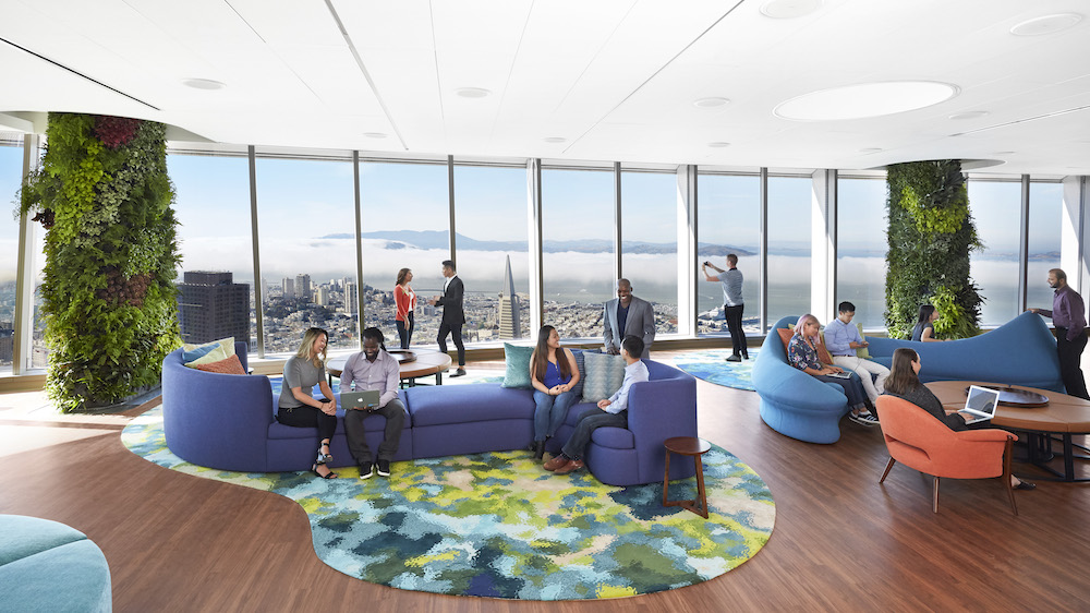 The Ohana floor at Salesforce Tower overlooks the city of San Francisco