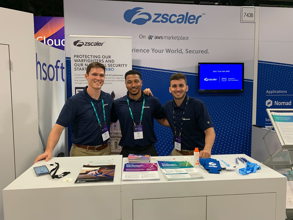 Zscaler team members at a trade expo