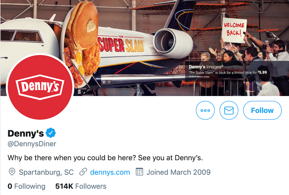 dennys content marketing applications examples