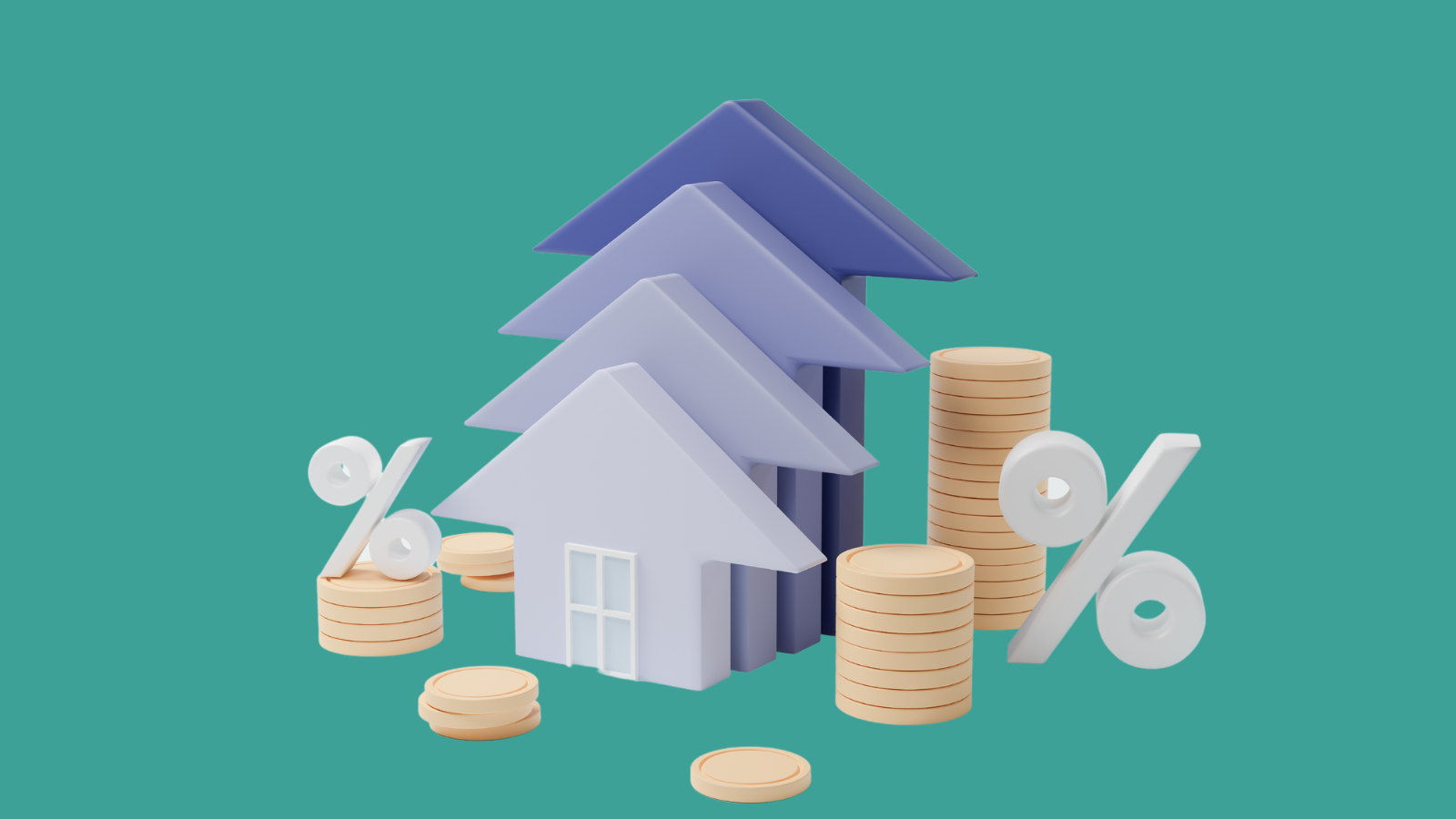 A growing house and money depiction