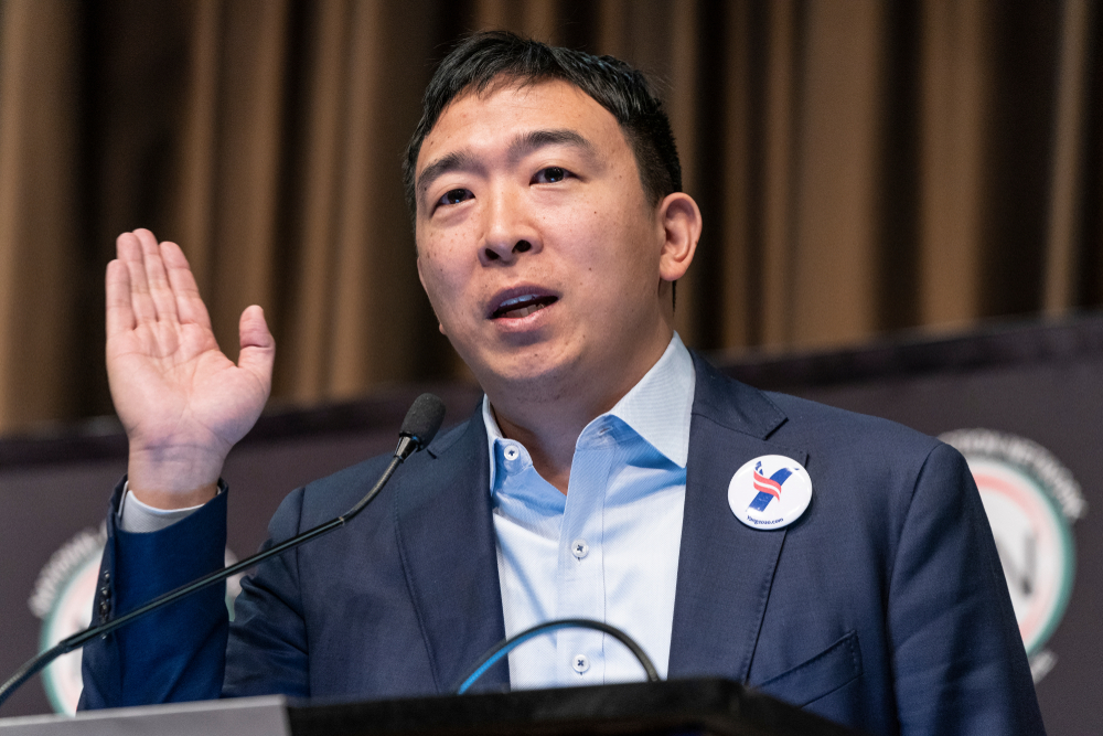 Andrew Yang is one of 140 tech professionals that have signed on to the 100kPledge.