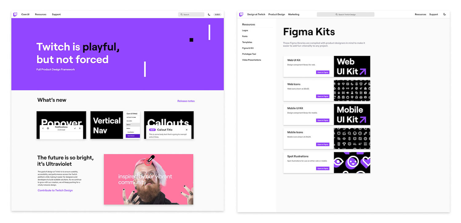 Twitch's product kit was informed by the recent rebranding campaign.