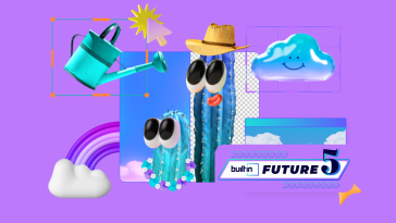 A ShopLook mood board with the Built In Future 5 logo